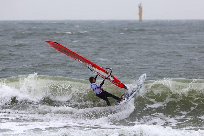 Karin Jaggi hits the lip - 2012 PWA Sylt World CUp ©  John Carter / PWA http://www.pwaworldtour.com